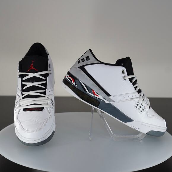 Jordan Ol' School II Low White Black Cement Red - Men's Size 12 - Retro 2008 - Picture 6 of 6